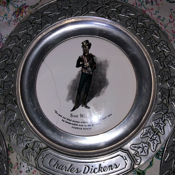 RWP Wilton Columbia Pewter Plates 4 CHARLES DICKEN - Picture 3 of 8